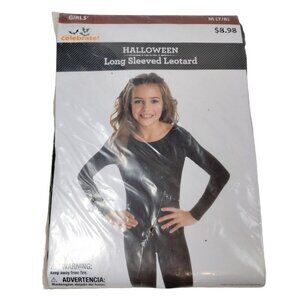Celebrate! Girls Medium (7/8) Halloween Long Sleeved Leotard